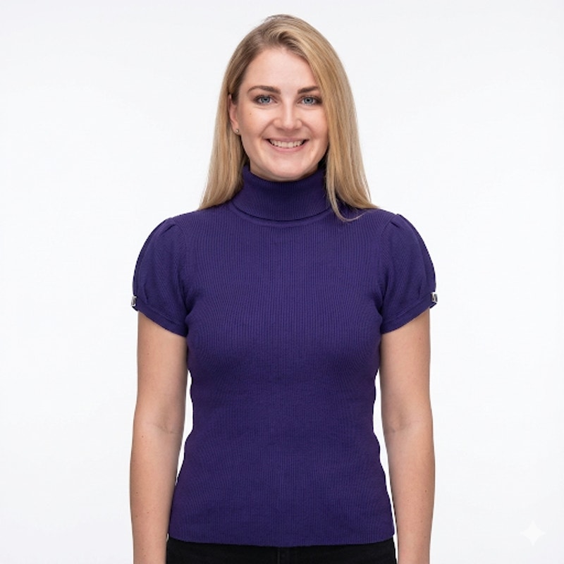 Apt 9 Sweater Purple Knit Turtle Neck Pullover Buckle Sleeves Pxl Petite Xl